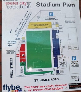 Stadium Plan, St James Park Exeter
