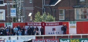 away end St James Park. Showing Dagenham and Redbridge supporters. feature